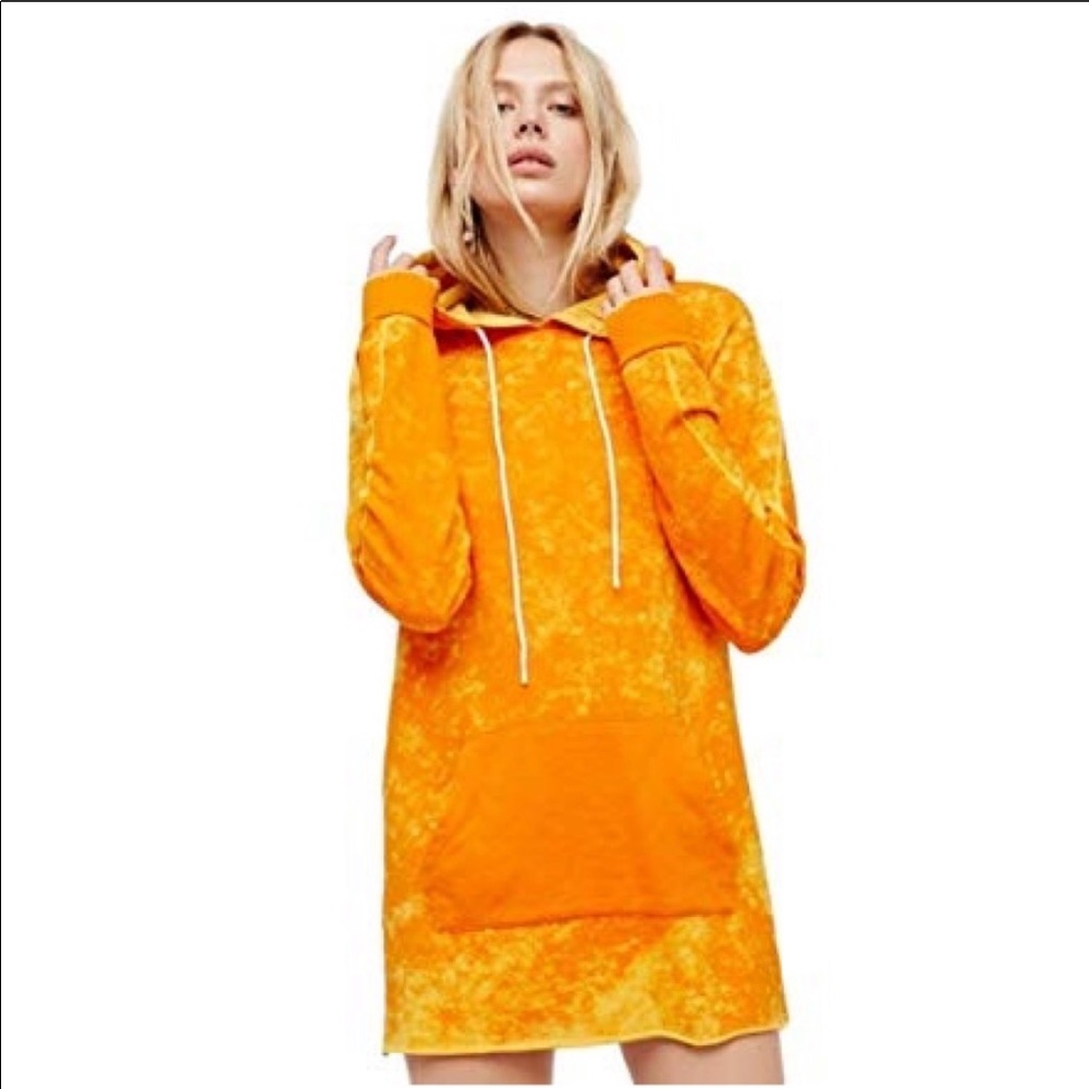 Cotton Citizen orange hoodie dress